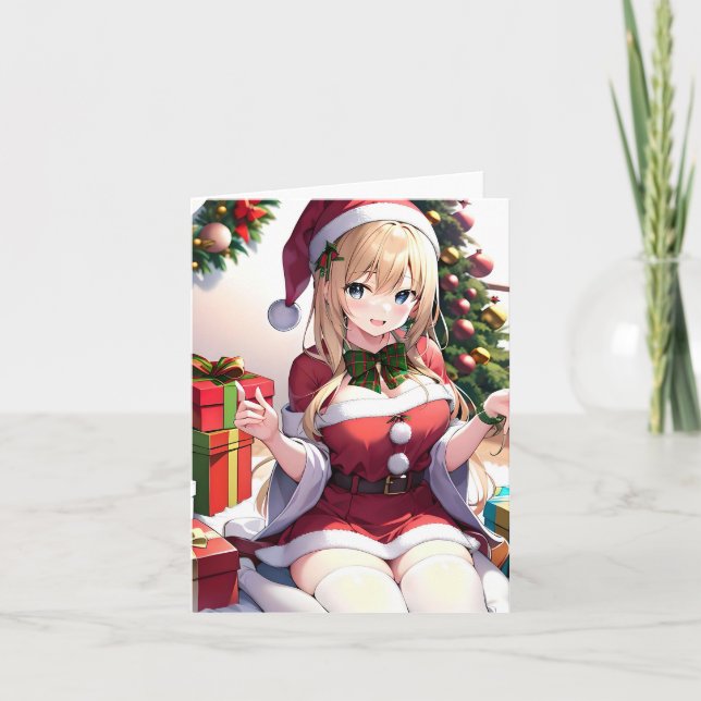 Cartão Anime de Natal H - AI (Frente)
