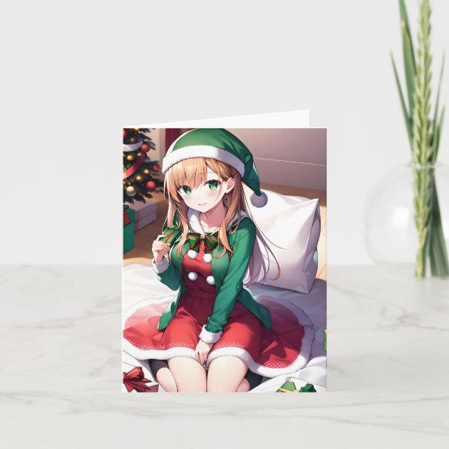 Cartão Anime de Natal N - AI (Frente)