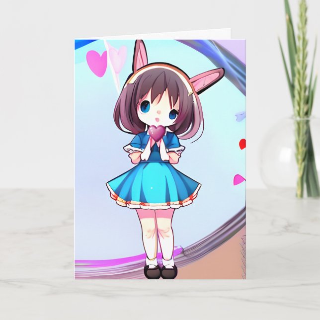 Cartão Anime Dia dos Namorados  (Frente)