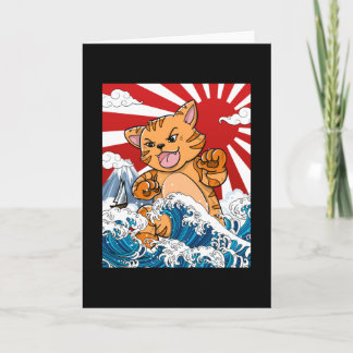 Cartão Anime Gata Kaiju japonês Manga kawaii otaku