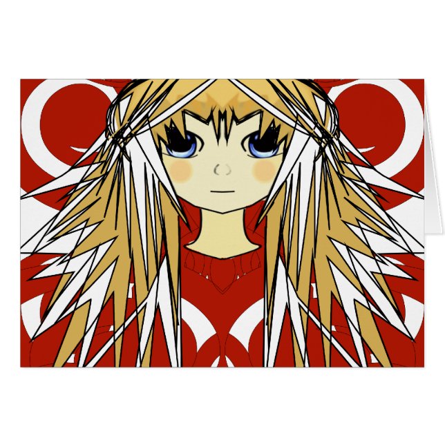 Cartão Anime Girls (Frente horizontal)