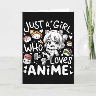 Cartão Anime Para Garotas Adolescentes Apenas Uma Garota