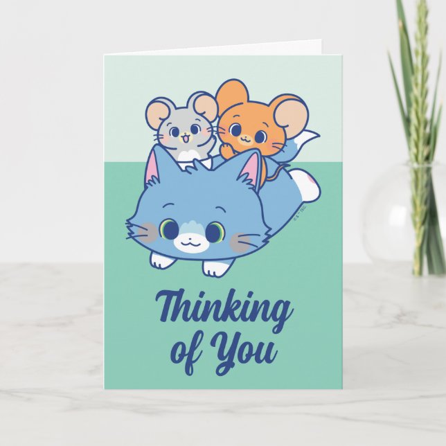 Cartão Anime Tom, Jerry e Tuffy (Frente)