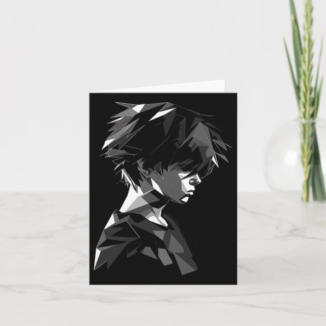 Cartão Anime Trabalho de arte do Anime Manga Motif Polygo (Frente)