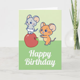 Cartão Anime Tuffy e Jerry Apple Rolling