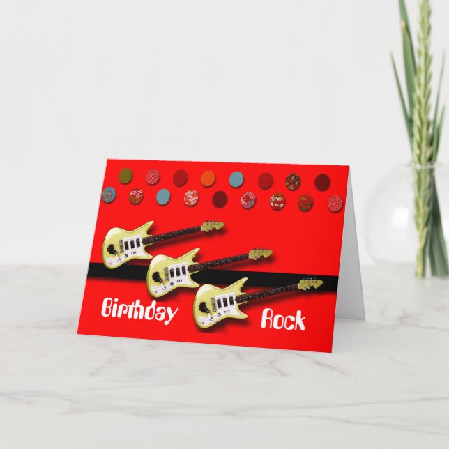 Cartão Anithday Rock (Frente)