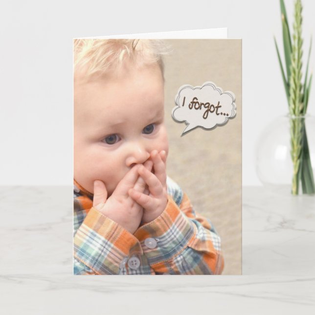 Cartão aniversariante atrasado (Frente)