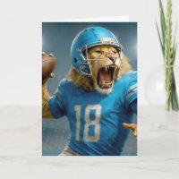Aniversário #18 Lion Quarterback Jogador de Futebo