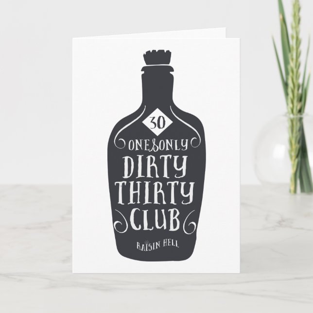 Cartão Aniversário 30 30 anos de 30 sujos velhos (Frente)
