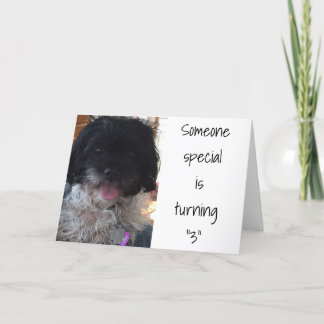 CARTÃO ANIVERSÁRIO "3" PARA UMA "CRIANÇA ESPECIAL"