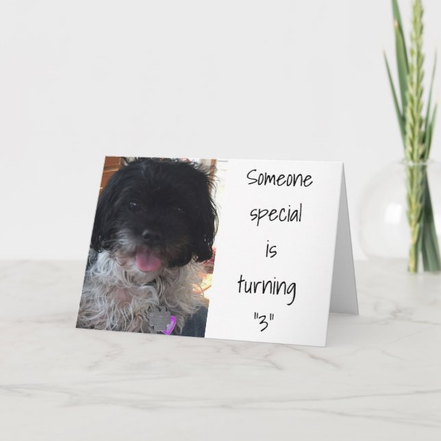 CARTÃO ANIVERSÁRIO "3" PARA UMA "CRIANÇA ESPECIAL" (Frente)