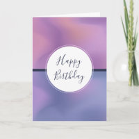 Aniversário Abstrato Moderno com Redemoinho Roxo e