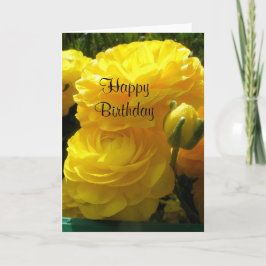 Cartão Aniversário amarelo