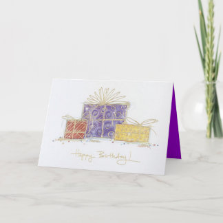 Cartão Aniversário Apresenta Aniversário