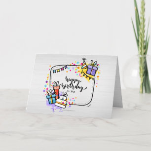 Cartão Aniversário Apresenta (Foto Opcional)