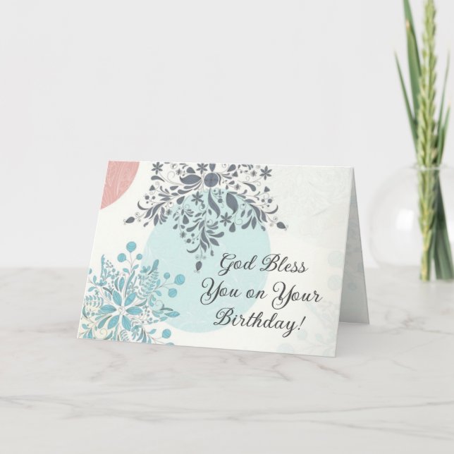 Cartão Aniversário Bênção Números 6:24 O Senhor Abençoa-T (Frente)