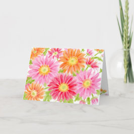 Cartão Aniversário Burst Daisies Joy e Bênçãos