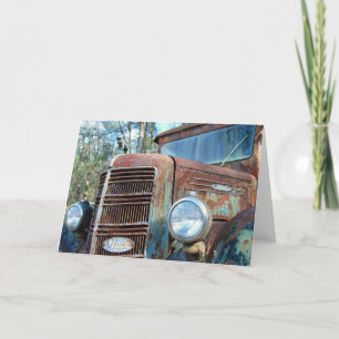 Cartão Aniversário, Caminhão Vintage, Humor