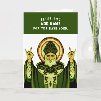 Cartão Aniversário Católico Divertido