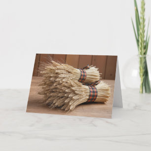 Cartão Aniversário Colhe Pacotes de Trigo