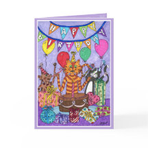 Aniversário Colorido de Gatos