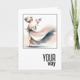 Cartão Aniversário Com Cocktail