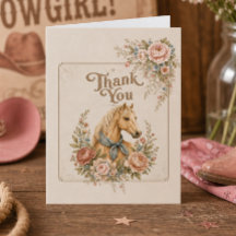 Aniversário Cowgirl Blue Obrigado