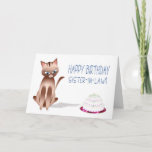 Cartão ANIVERSÁRIO - cunhada - gato do gatinho - bolo<br><div class="desc">Gatinho pequeno doce que deseja a alguém um o aniversário do purr-fect.  Veja a mesma imagem para mais categorias</div>