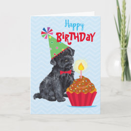 Cartão Aniversário Cupcake Kerry Blue Terrier