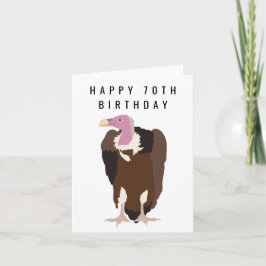 Cartão Aniversário da 70 Feliz Ilustração de Ave Abutre