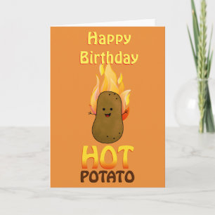 Cartão Aniversário da Batata Quente