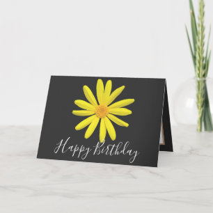 Cartão Aniversário da bonito Floral Moderna Daisy Flower
