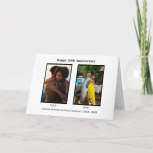 Cartão Aniversário da Colagem de Fotos em Preto e Branco 