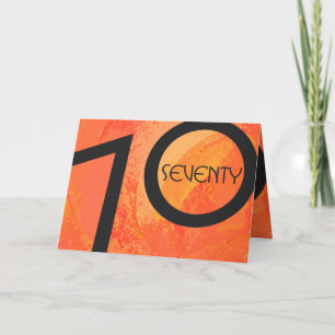 Cartão Aniversário da Década Orange 70