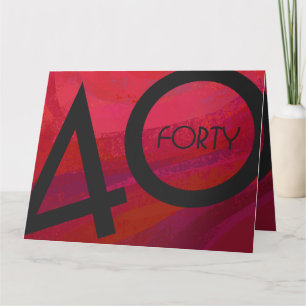 Cartão Aniversário da Década Vermelha 40