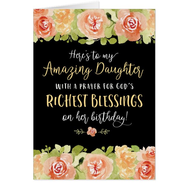 Cartão Aniversário da Filha, aqui está minha filha incrív (Frente)