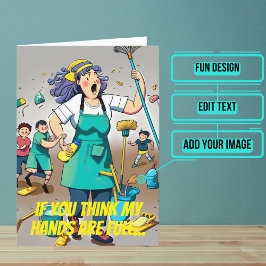 Cartão Aniversário da Guardiã Fêmea Cheio