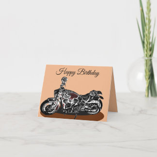 Cartão Aniversário da Indian MotorBike