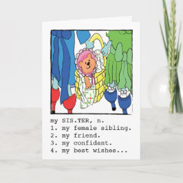 Cartão Aniversário da Irmã