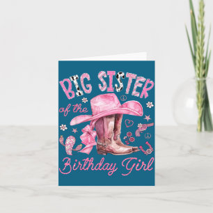 Cartão Aniversário da Irmã Mais Velha Menina Rosa Ilustra