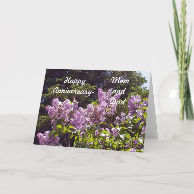 Cartão Aniversário da mamã e do pai (Frente)