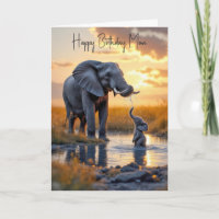 Aniversário da Mamãe Elefante Com Bebê