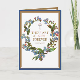 Cartão Aniversário da Ordenação do Padre Católico Religio