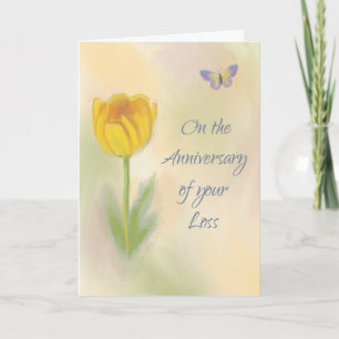 Cartão Aniversário da Perda de Água da Flor c/ Borbolet