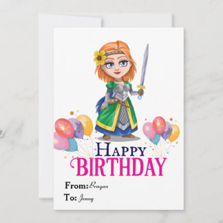 Cartão Aniversário da Princesa