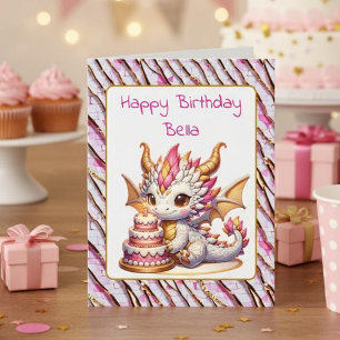 Cartão Aniversário da Rapariga da Página de Coloração de 