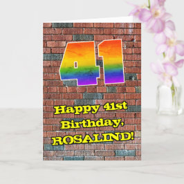 Cartão Aniversário da rua 41: Arco-Íris 41 Inspirado no G