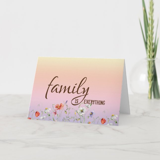 Cartão Aniversário da sogra com fronteira floral (Frente)