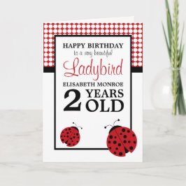 Cartão Aniversário das Crianças de Red Ladybug