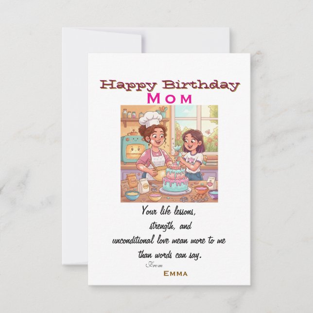 Cartão Aniversário das mães (Frente)